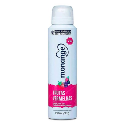 Desodorante Aerosol Feminino Monange Frutas Vermelhas 150ml
