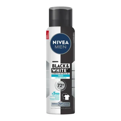 Desodorante Aerosol Masculino Nivea Invisible Black & White Fresh 150ml