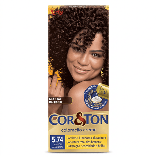 Tintura de Cabelo L'Oréal Cor&amp;Ton Cor 5.74 Marrom Acobreado