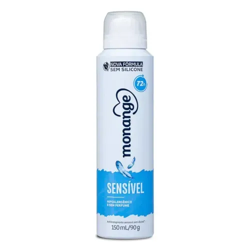 Desodorante Aerosol Feminino Monange Sensível Sem Perfume 150ml