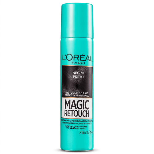 Tintura de Cabelo L'Oréal Magic Retouch Cor Preto 75ml