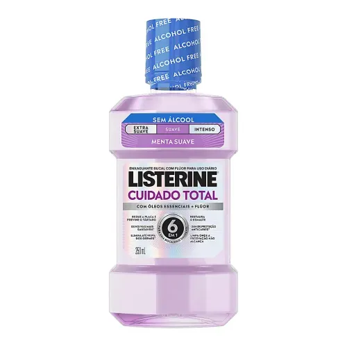 Enxaguante Bucal Listerine Cuidado Total Zero Menta Suave 250ml