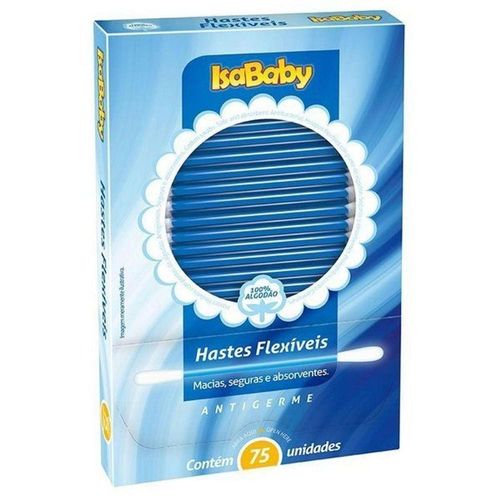 Hastes Flexíveis Isababy 75 Unidades