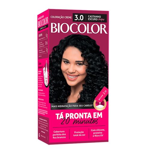 Tintura de Cabelo Biocolor Cor 3.0 Castanho Escuro Chique 1 Unidade