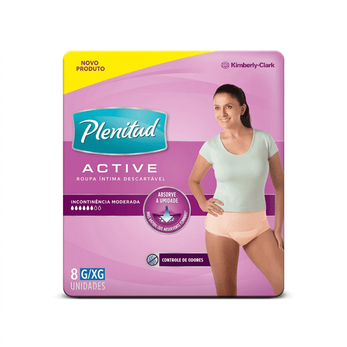 Roupa Íntima Descartável Feminina Plenitud Femme Tamanho G/XG 8 Unidades