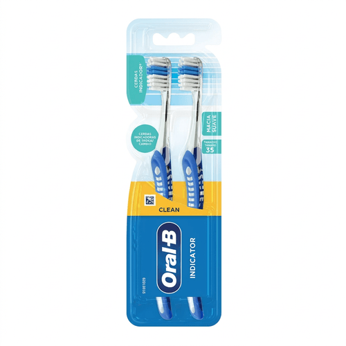 Escova Dental Oral-B Indicator 35 Cerdas Macias 2 Unidades
