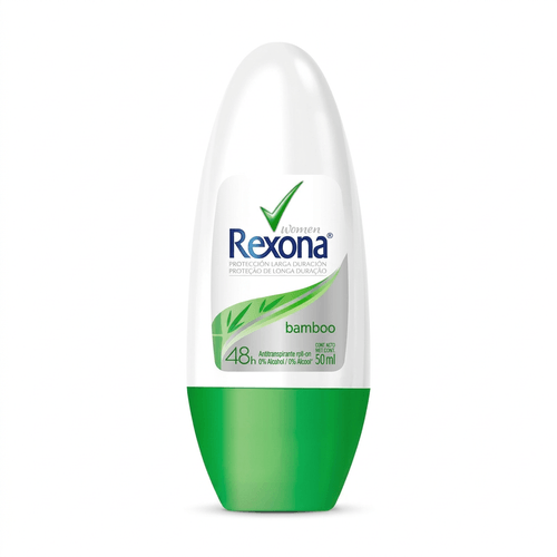 Desodorante Roll-On Feminino Rexona Bamboo 50ml