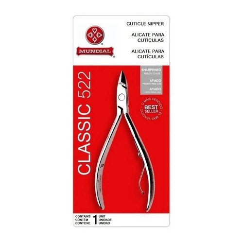 Alicate para Cutículas Mundial Classic 522 Cor Prata 1 Unidade