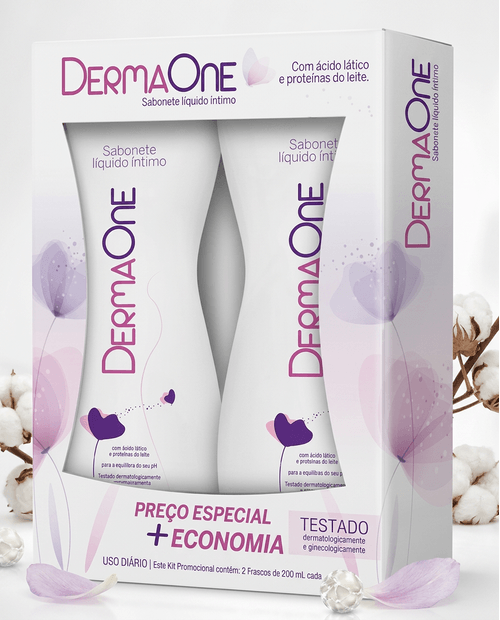 Sabonete Íntimo Feminino Cimed Dermaone Tradicional 2 Unidades 200ml