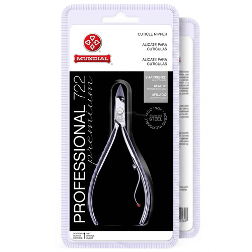 Alicate de Cutícula Mundial 722 Inox Profissional 1 Unidade