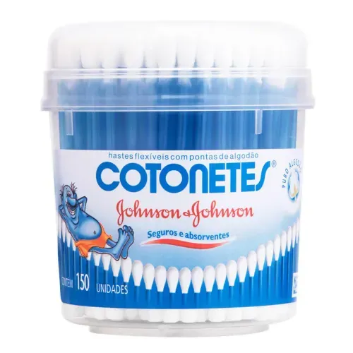 Hastes Flexíveis Cotonetes Johnson's Algodão 150 Unidades