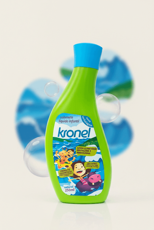Sabonete Íntimo Infantil Kronel Aroeira e Leite de Aveia 250ml