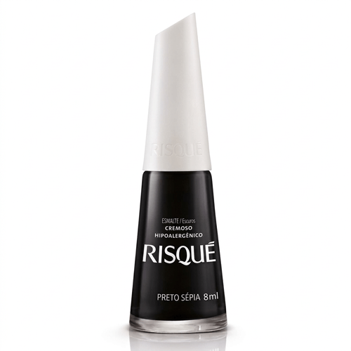 Esmalte Risqué Cremoso Cor Preto Sépia 8ml