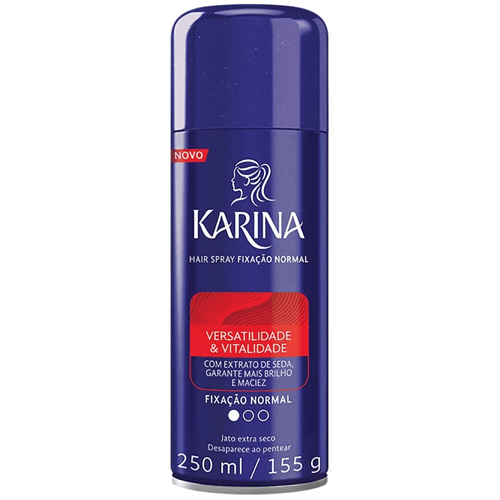 Hair Spray Feminino Karina Versatilidade & Vitalidade Fixação Média 250ml