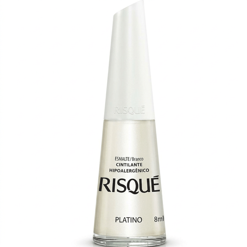 Esmalte Risqué Cintilante Cor Platino 8ml