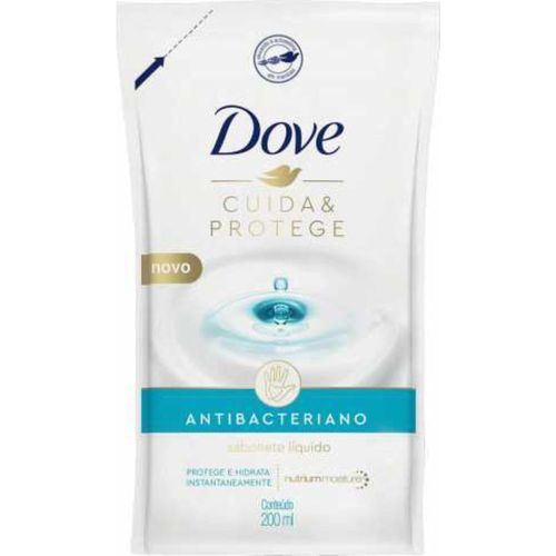 Sabonete Líquido Dove Cuida e Protege Antibacteriano Refil 200ml