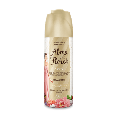 Desodorante Spray Feminino Alma de Flores Essência de Flores Brancas 90ml