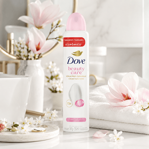 Desodorante Aerosol Feminino Dove Beauty Care Magnólia e Jasmim 250ml