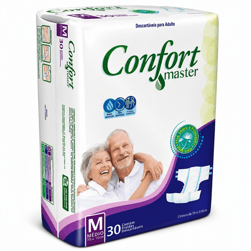 Fralda Geriátrica Confort Master Tamanho M 30 Unidades