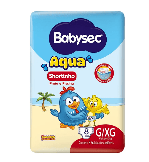 Fralda Babysec Aqua G/XG - 8 Unidades