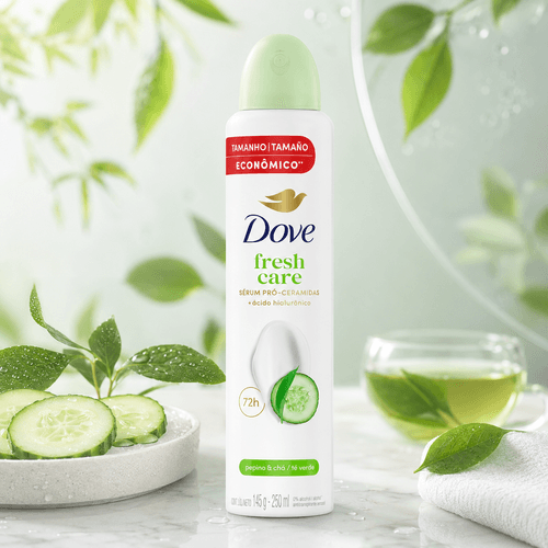 Desodorante Aerosol Feminino Rexona Fresh Care Pepino e Chá Verde 250ml