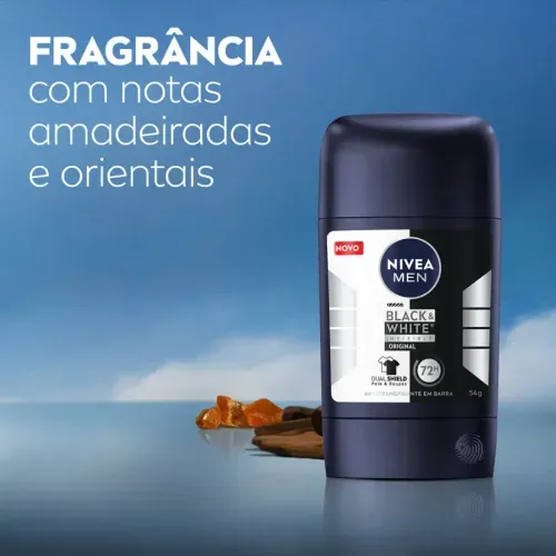 Desodorante Stick Nivea Men Black & White Invisible Original 54g