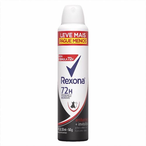 Desodorante Aerosol Feminino Rexona Invisible 250ml