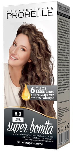 Tintura de Cabelo Probelle Super Bonita Cor 6.0 Louro Escuro