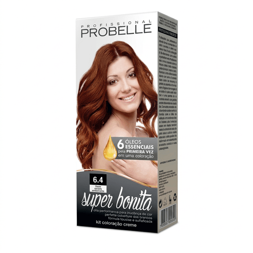 Tintura de Cabelo Probelle Super Bonita Cor 6.4 Louro Escuro Acobreado