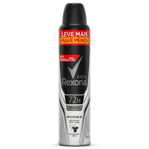 Desodorante Aerosol Masculino Rexona Invisible 250ml