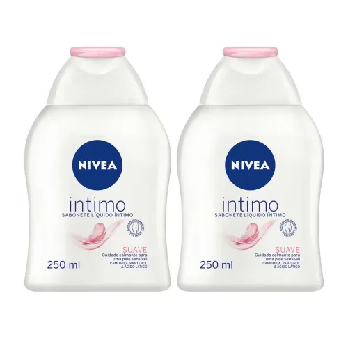 Kit Sabonete Líquido Íntimo Nivea Suave Extrato de Camomila 250ml 2 Unidades