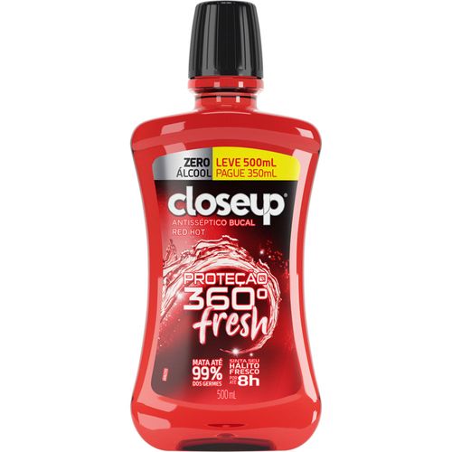 Enxaguante Bucal Closeup Red Hot Sem Álcool 500ml