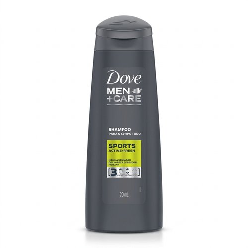 Shampoo Masculino Dove Men+Care Sports 3 em 1 200ml
