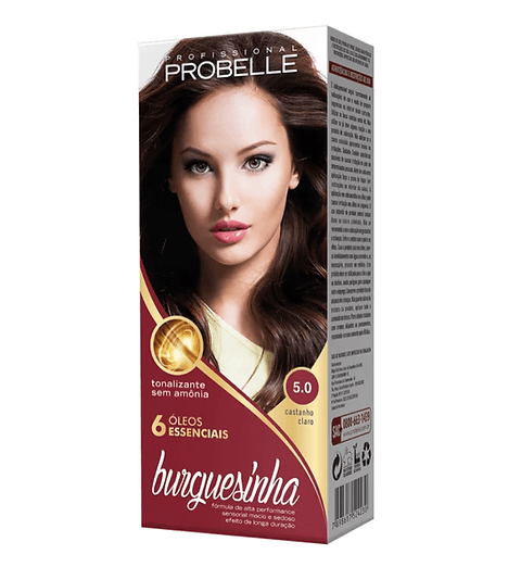 Tonalizante Probelle Burguesinha Cor 5.0 Castanho Claro 50ml