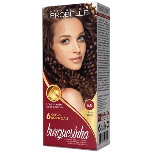Tonalizante Probelle Burguesinha Cor 6.0 Louro Escuro 50ml