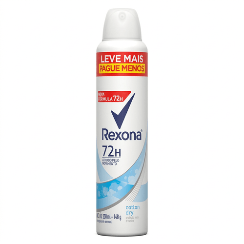 Desodorante Aerosol Feminino Rexona Cotton Dry 250ml