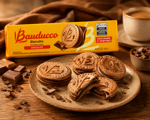 Biscoito Recheado Bauducco Chocolate 140g