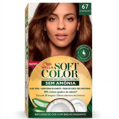 Tintura de Cabelo Wella Soft Color Cor 67 Chocolate 1 Unidade