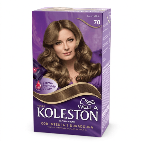Tintura de Cabelo Wella Koleston Cor 70 Louro Médio 1 Unidade