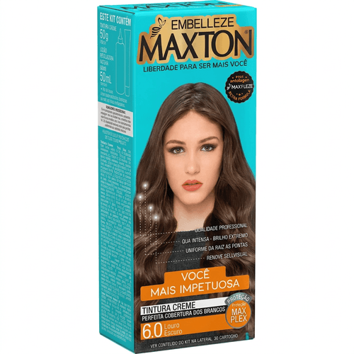 Tintura de Cabelo Maxton Cor 6.0 Louro Escuro 50g