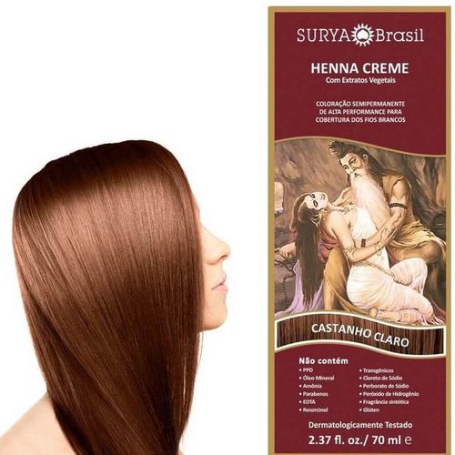 Henna Creme Surya Brasil Cor Castanho Claro 70ml