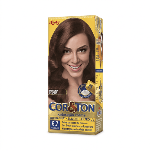Tintura de Cabelo Niely Cor&Ton Cor 6.7 Chocolate 135g