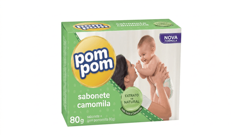 Sabonete em Barra Pompom Camomila e Erva-Cidreira 80g