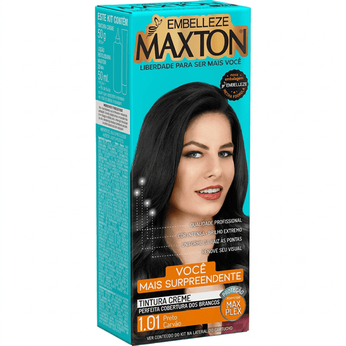 Tintura de Cabelo Maxton Cor 1.7 Preto Azulado 1 Unidade