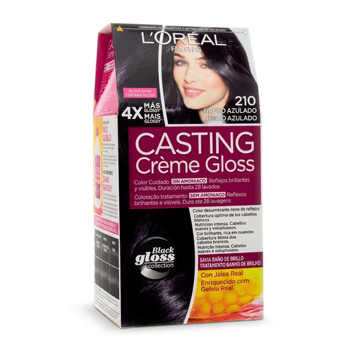 Tintura de Cabelo Casting Creme Gloss Cor 210 Preto Azulado 1 Unidade