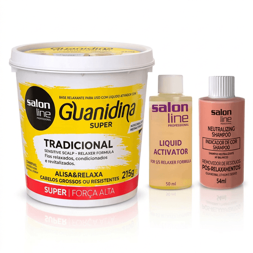 Kit Alisante Capilar Salon Line Guanidina Super 215g