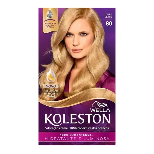 Tintura de Cabelo Wella Koleston Cor 80 Louro Claro 172ml