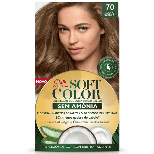 Tintura de Cabelo Wella Soft Color Cor 70 Louro Natural 1 Unidade