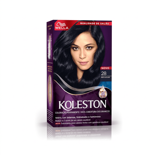 Tintura de Cabelo Wella Koleston Cor 28 Preto Azulado 1 Unidade