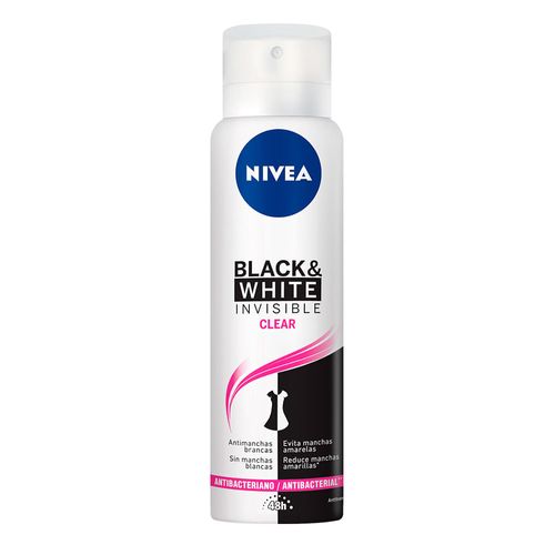 Desodorante Aerosol Feminino Nivea Black & White Clear 150ml